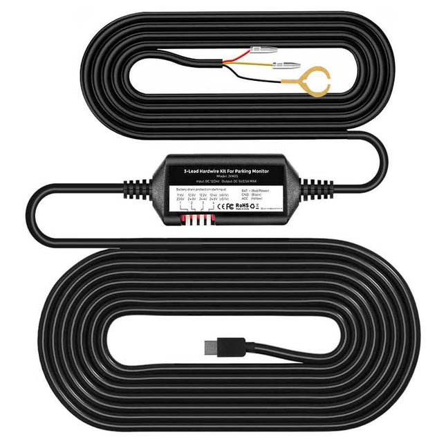 Nanocam NH03 hardwire kit USB-C de 3 hilos