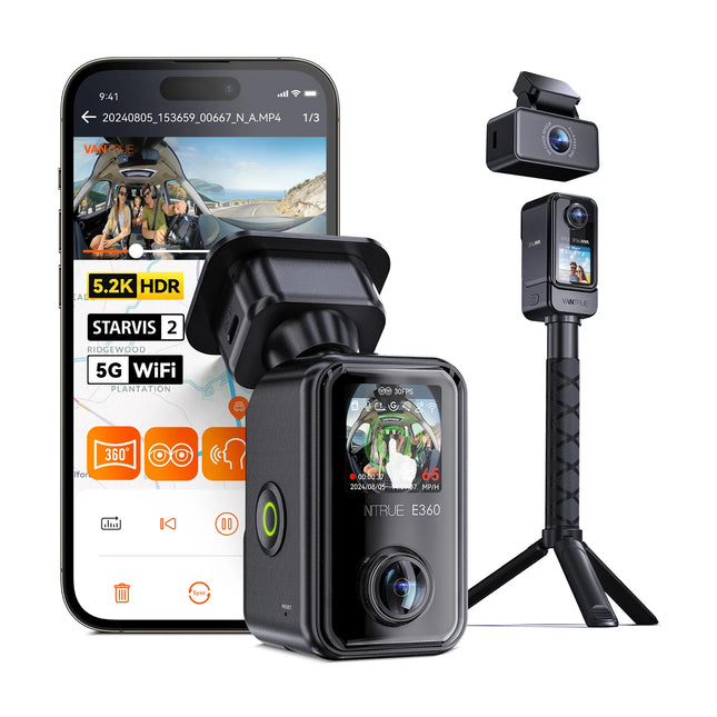 <tc>Vantrue E360 Ace Cloud 5K 3CH Wifi GPS dashcam de 360 grados</tc>