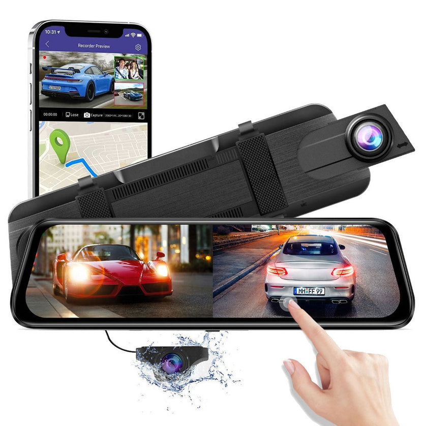 AZDome AR09 Full mirror 4K Wifi 2CH dashcam retrovisor interior