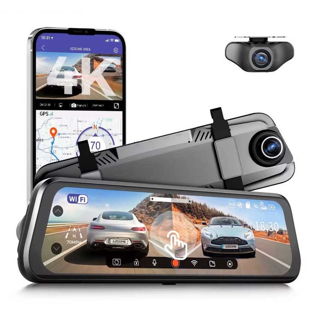 AZDome AR09 Full mirror 4K Wifi 2CH dashcam retrovisor interior