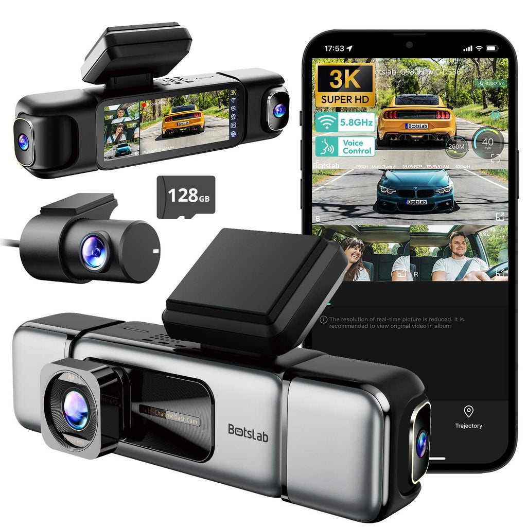 Botslab G980H Pro 4CH 4K Wifi GPS 128 GB 360 grados dashcam