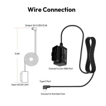 Botslab OBD Hardwire kit USB-C