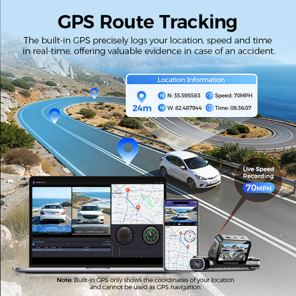 <tc>AZDome</tc> M660 Max 4 canales, 128 GB, 4K, <tc>Wifi</tc> GPS, 360 grados <tc>dashcam</tc>