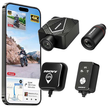 Innovv K5 2CH Dual True 4K Wifi GPS Moto dashcam