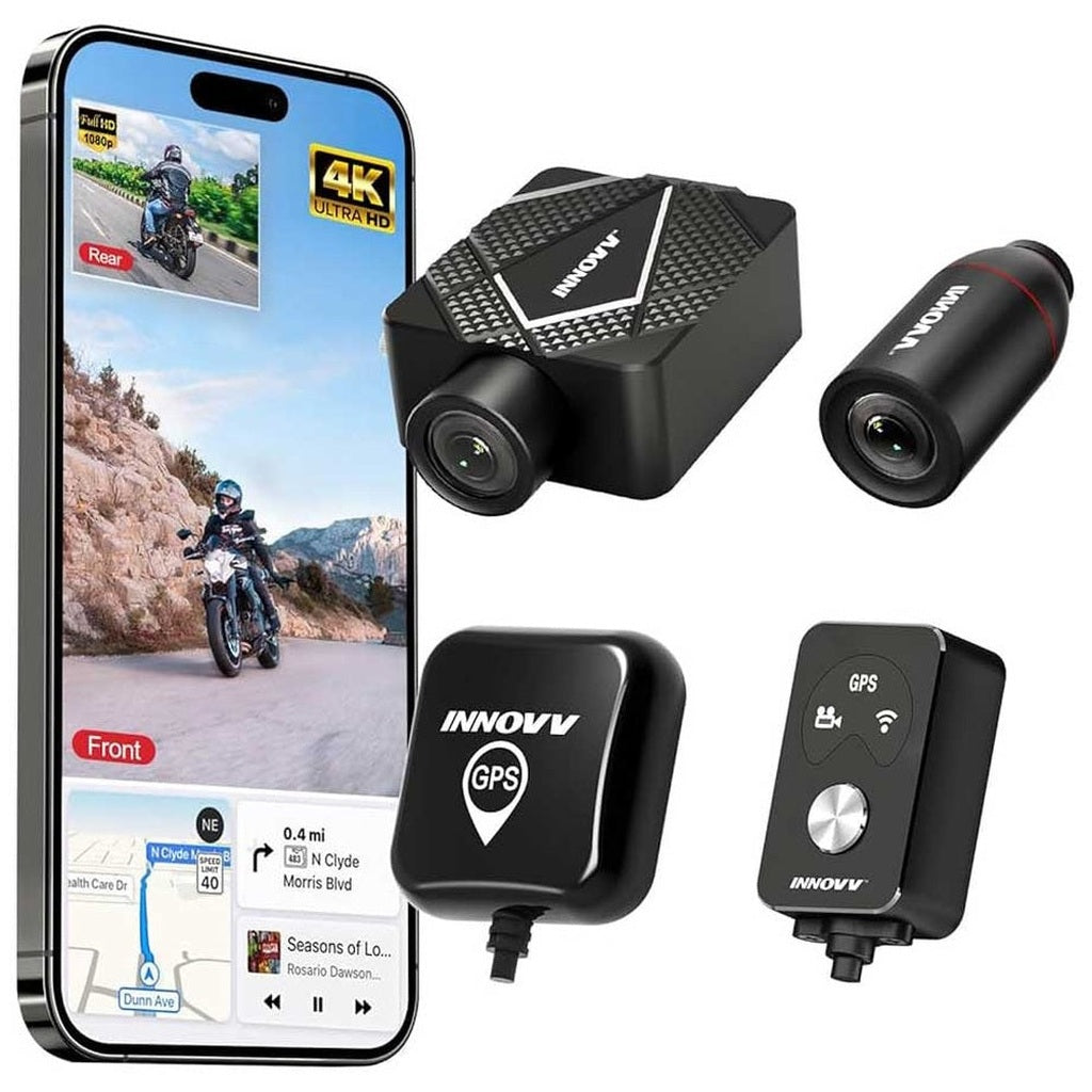 Innovv K5 2CH Dual True 4K Wifi GPS Moto dashcam