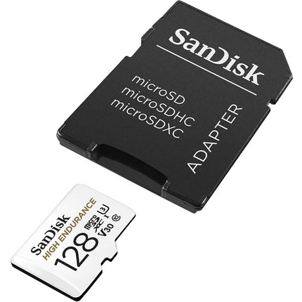<tc>Sandisk 128 GB High Endurance U3 V30 tarjeta microSD</tc>