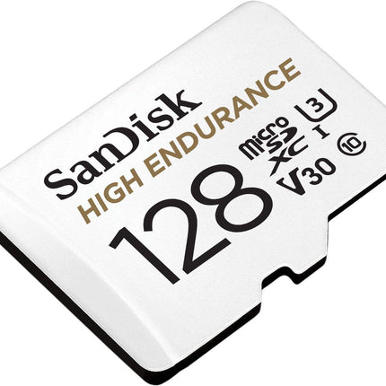 <tc>Sandisk 128 GB High Endurance U3 V30 tarjeta microSD</tc>