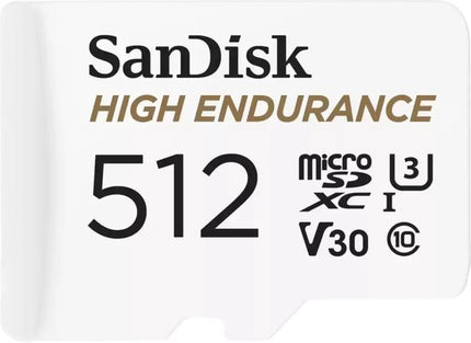 <tc>Sandisk 512 GB High Endurance U3 V30, tarjeta microSD</tc>