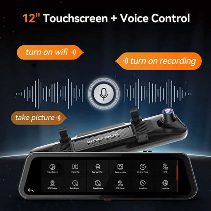 Wolfbox G900 Tripro cabin 3CH 4K Wifi GPS 256gb Mirror dashcam