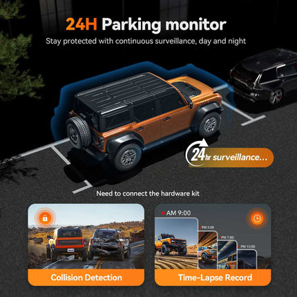 Wolfbox G900 Tripro cabin 3CH 4K Wifi GPS 256gb Mirror dashcam