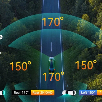 AZDome M350 4CH 2K wifi GPS 64 GB 360 grados — dashcam