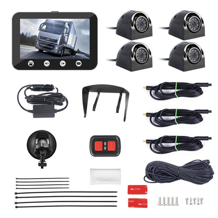 Motocam C4.3 4CH VGA dashcam para camión