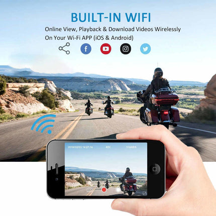 Motocam E6L 2CH Dual Wifi Moto dashcam
