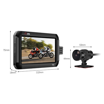 Motocam F9 Wifi GPS 2CH Moto dashcam